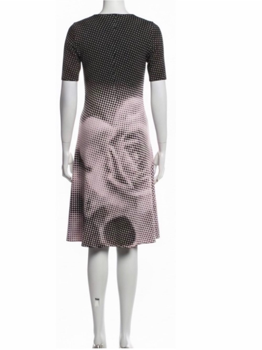 TERI JON Rickie Freeman Double Knit Dotted Rose Floral Printed A Line Midi Dress - Picture 10 of 17